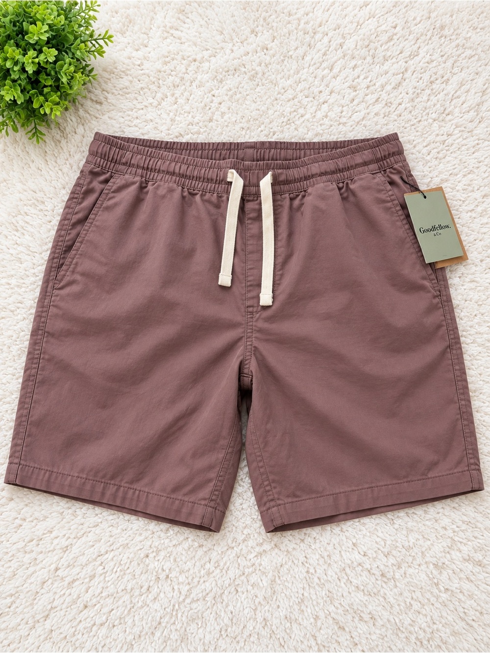 Goodfellow & Co Mauve Drawstring Hybrid Shorts